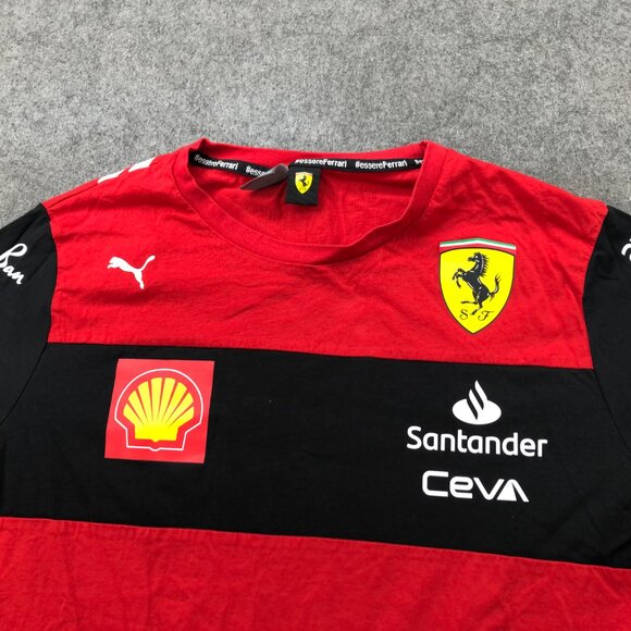 Puma Ferari Shirt 2XL Red Satander Carlos Sainz Racing F1 - Picture 3 of 10